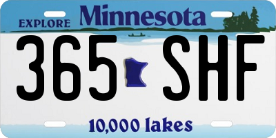 MN license plate 365SHF
