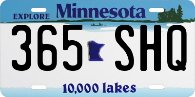 MN license plate 365SHQ
