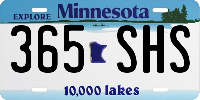 MN license plate 365SHS