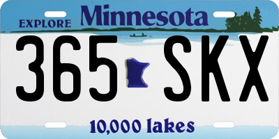 MN license plate 365SKX