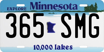 MN license plate 365SMG