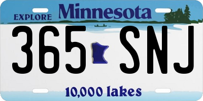 MN license plate 365SNJ