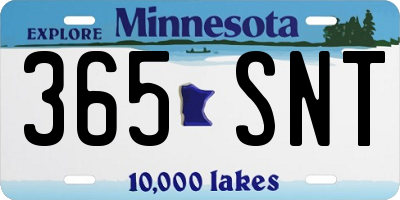 MN license plate 365SNT