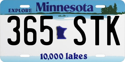 MN license plate 365STK