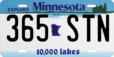 MN license plate 365STN