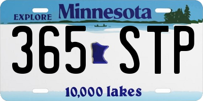 MN license plate 365STP