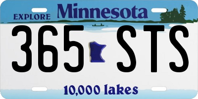 MN license plate 365STS