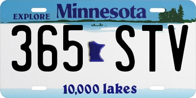 MN license plate 365STV