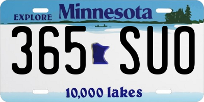MN license plate 365SUO
