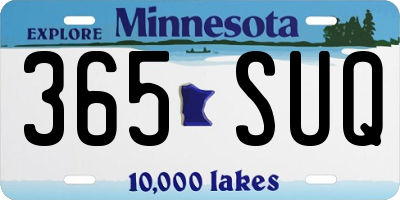 MN license plate 365SUQ