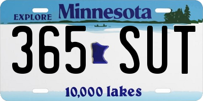 MN license plate 365SUT