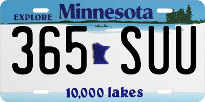 MN license plate 365SUU