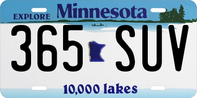 MN license plate 365SUV