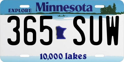 MN license plate 365SUW