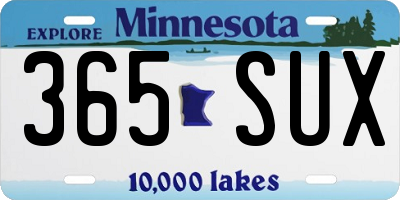MN license plate 365SUX
