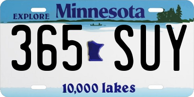 MN license plate 365SUY