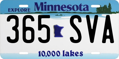 MN license plate 365SVA