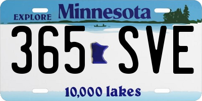 MN license plate 365SVE