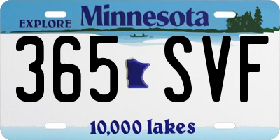 MN license plate 365SVF