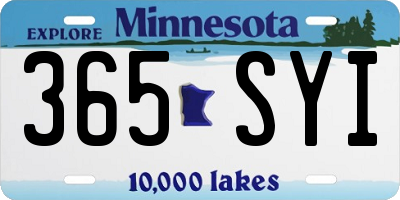 MN license plate 365SYI