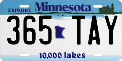 MN license plate 365TAY