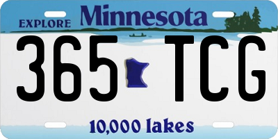 MN license plate 365TCG