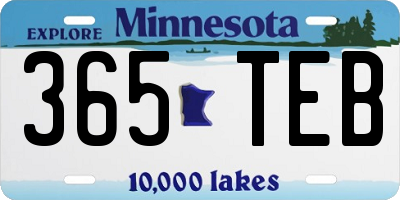 MN license plate 365TEB