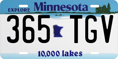 MN license plate 365TGV