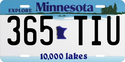MN license plate 365TIU