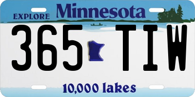 MN license plate 365TIW