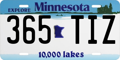MN license plate 365TIZ