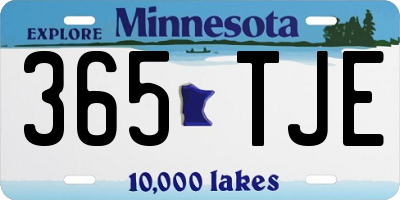 MN license plate 365TJE