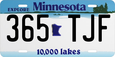 MN license plate 365TJF