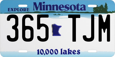 MN license plate 365TJM