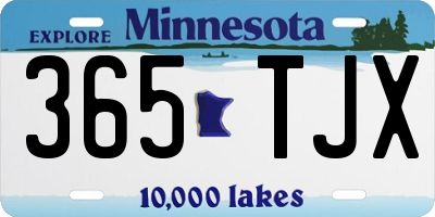 MN license plate 365TJX