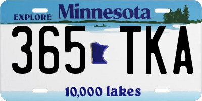 MN license plate 365TKA