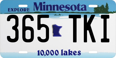 MN license plate 365TKI