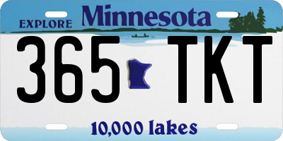 MN license plate 365TKT