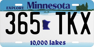 MN license plate 365TKX