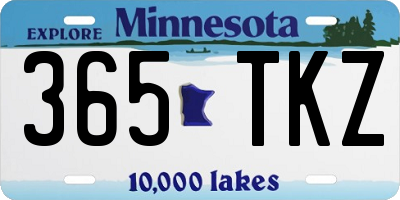 MN license plate 365TKZ