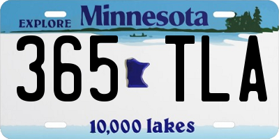 MN license plate 365TLA