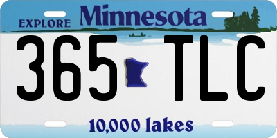 MN license plate 365TLC