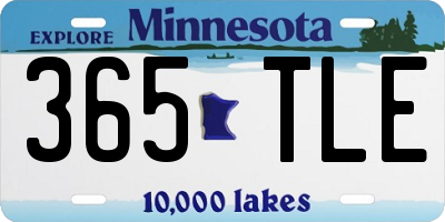 MN license plate 365TLE
