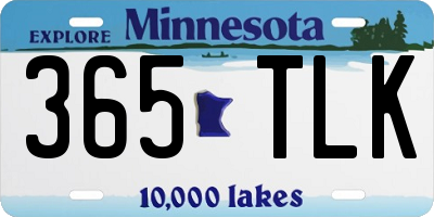 MN license plate 365TLK