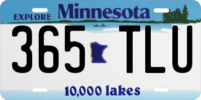 MN license plate 365TLU