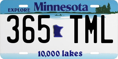 MN license plate 365TML