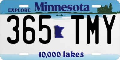 MN license plate 365TMY