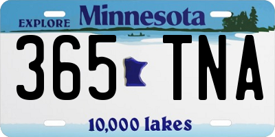 MN license plate 365TNA