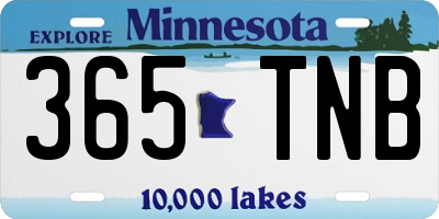 MN license plate 365TNB