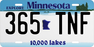 MN license plate 365TNF